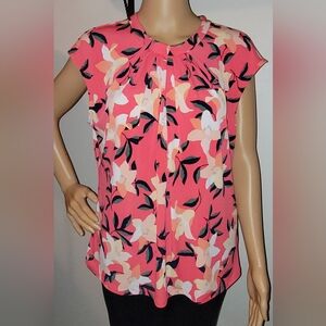 Liz Claiborne Crew Neck Blouse With Cap Sleeves Petite Large from JCP